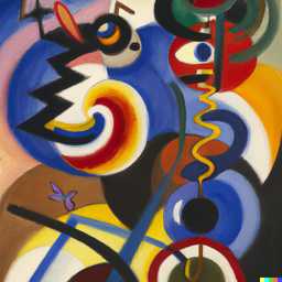 a representation of anxiety, painting by Wassily Kandinsky generated by DALL·E 2